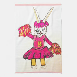 EASTER BUNNY CHEERLEADER towel
