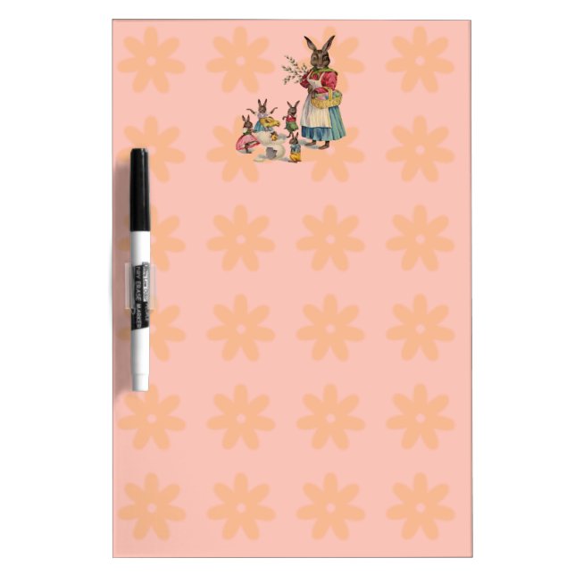 Easter Bunny Chicken Bunny Eggs Dry Erase Board (Front)