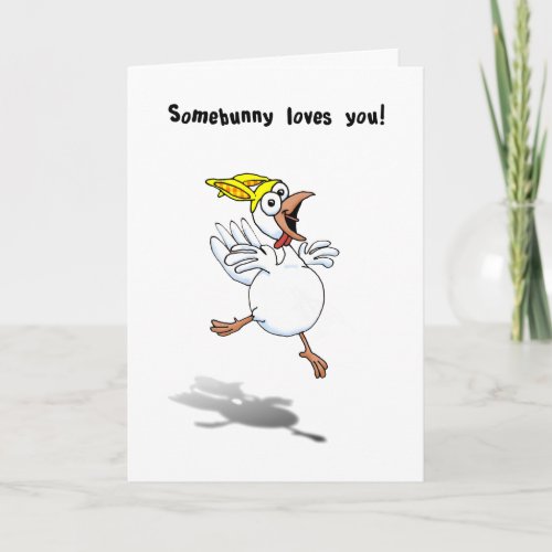 Easter Bunny Chicken Holiday Card