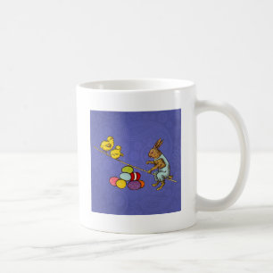 Easter Bunny chickens eggs illustration Coffee Mug