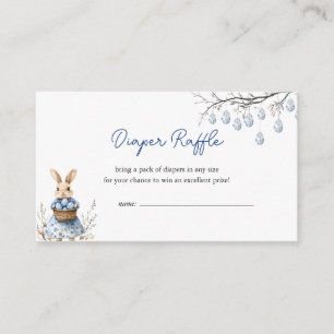 Easter Bunny Chinoiserie Baby Shower Diaper Raffle Enclosure Card