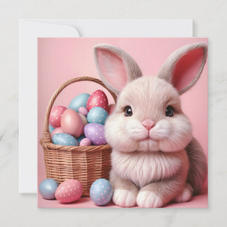 Easter Bunny Chocolate Egg Holiday Card