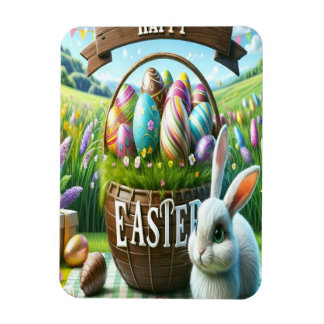Easter Bunny Chocolate Egg Magnet