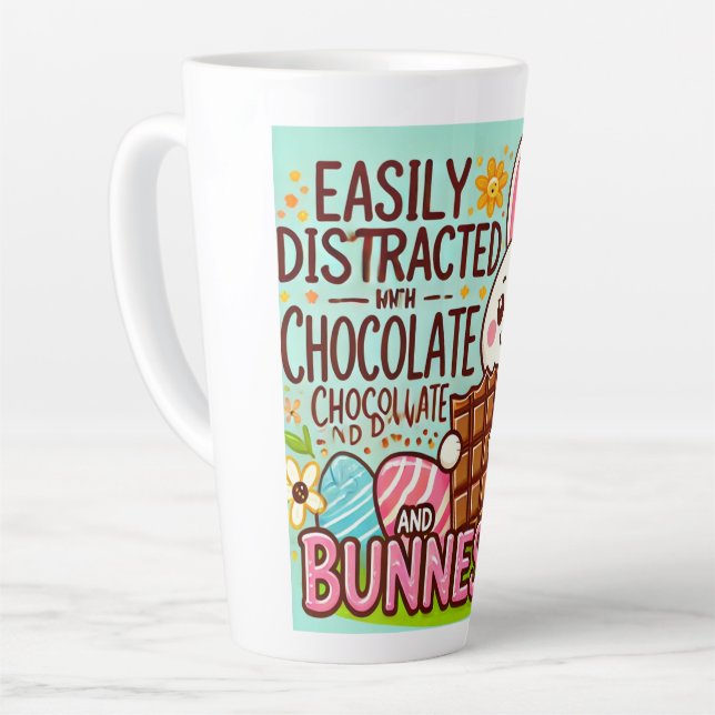 Easter Bunny Chocolate Lovers Latte Mug (Left Angle)