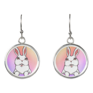 Easter Bunny Chocolate Personalized Easter Bunny Earrings