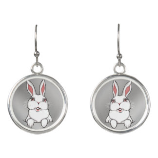 Easter Bunny Chocolate Personalized Easter Bunny Earrings
