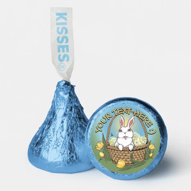Easter Bunny Chocolate Personalized Easter Bunny Hershey®'s Kisses® (Front)