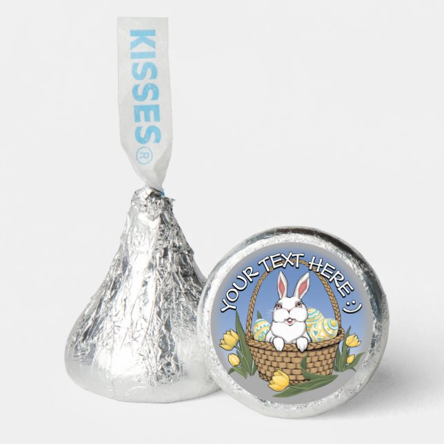 Easter Bunny Chocolate Personalized Easter Bunny Hershey®'s Kisses® (Front)