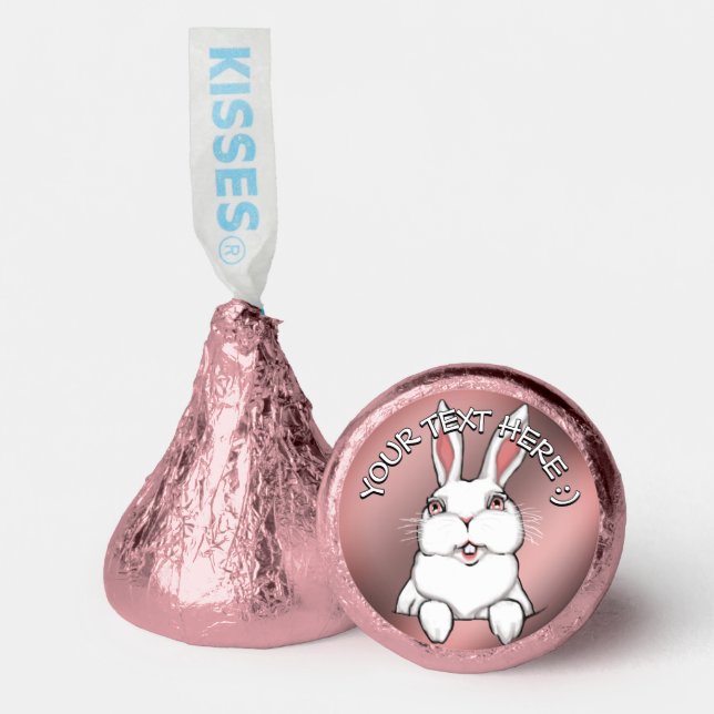 Easter Bunny Chocolate Personalized Easter Bunny Hershey®'s Kisses® (Front)