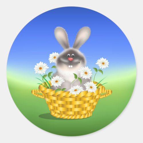 Easter Bunny Classic Round Sticker