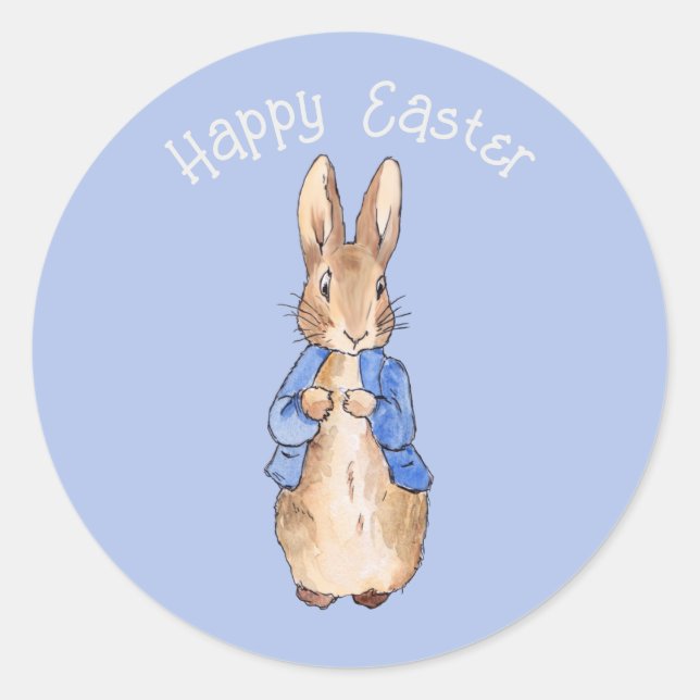 Easter bunny classic round sticker (Front)