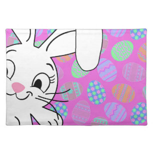Easter bunny cloth placemat