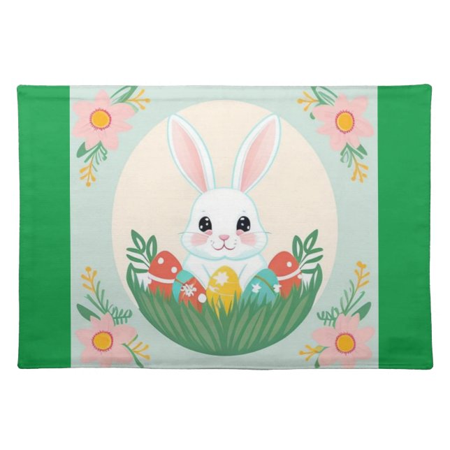 Easter Bunny Cloth Placemat (Front)
