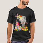 Easter Bunny Cockatiel Drawing Chocolate Eggs Love T-Shirt