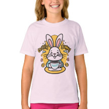 Easter Bunny Coffee Lover Funny Cartoon Design
