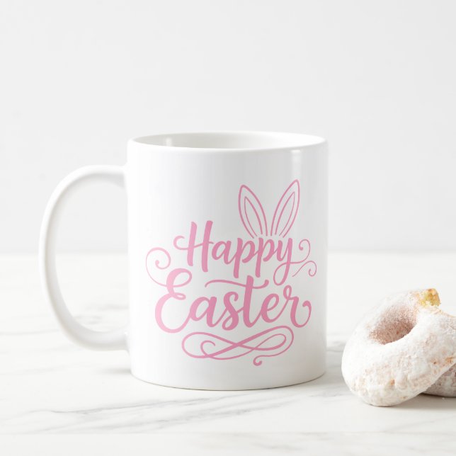 Easter Bunny  Coffee Mug (With Donut)