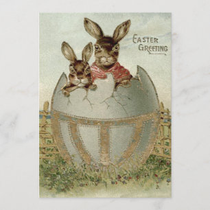 Easter Bunny Colored Egg Farm Invitation