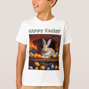 Easter Bunny Colorful Easter eggs Happy Easter T-Shirt