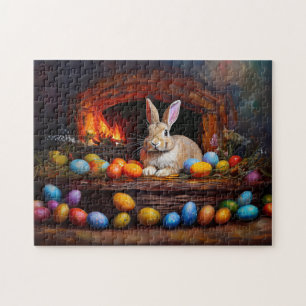 Easter Bunny Colorful Easter eggs  Jigsaw Puzzle