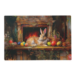 Easter Bunny Colorful Easter eggs Placemat