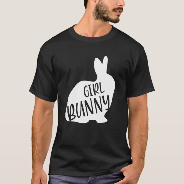 Easter Bunny Costume Adult Matching Outfits Girl B T-Shirt (Front)