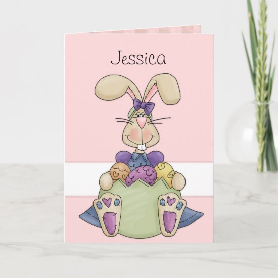 Easter Bunny Custom Holiday Card