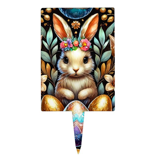 EASTER BUNNY ~ Cute ~ Cake Topper (Front)