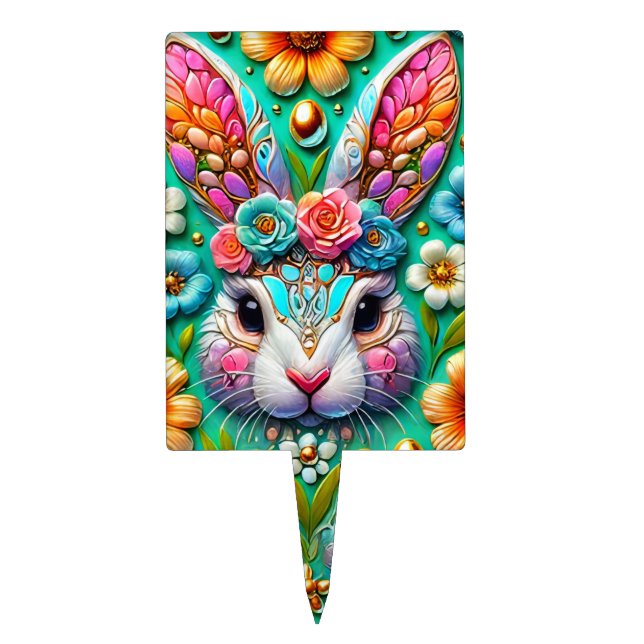 EASTER BUNNY ~ Cute ~ Cake Topper (Front)