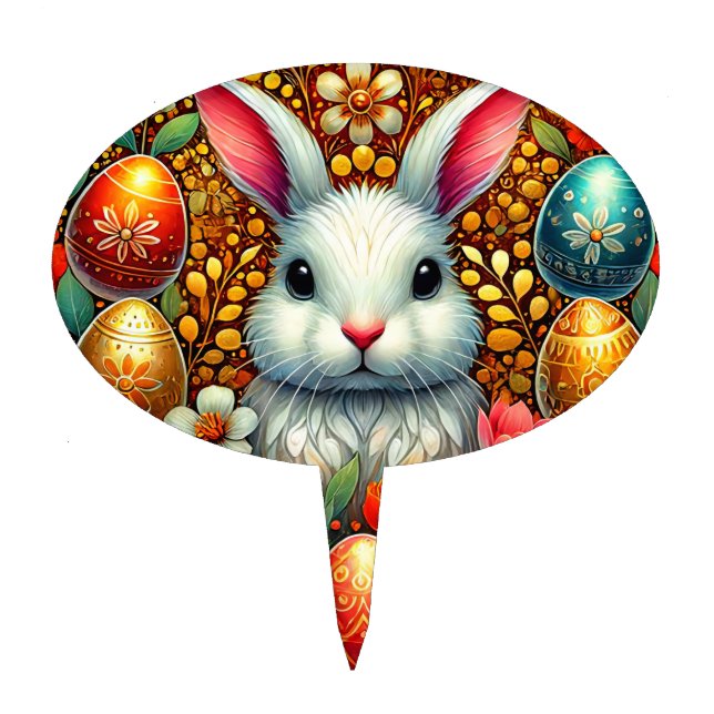 EASTER BUNNY ~ Cute ~ Cake Topper (Front)