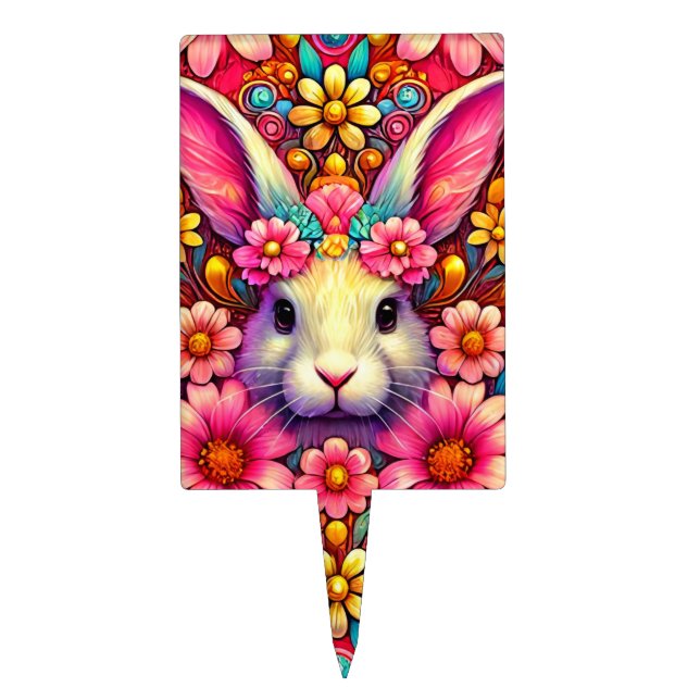 EASTER BUNNY ~ Cute ~ Cake Topper (Front)