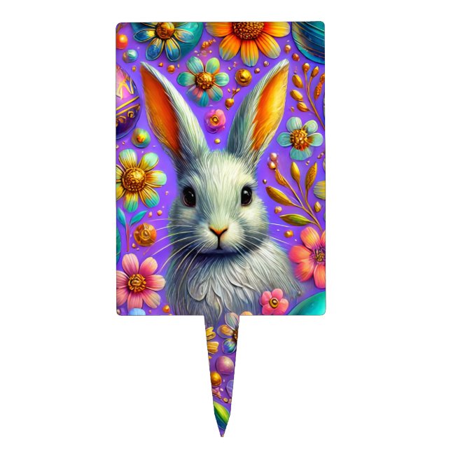 EASTER BUNNY ~ Cute ~ Cake Topper (Front)