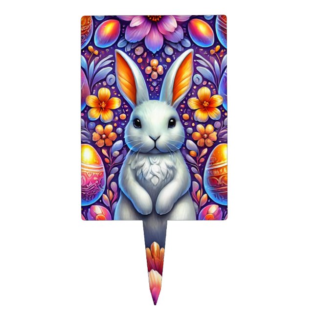 EASTER BUNNY ~ Cute ~ Cake Topper (Front)
