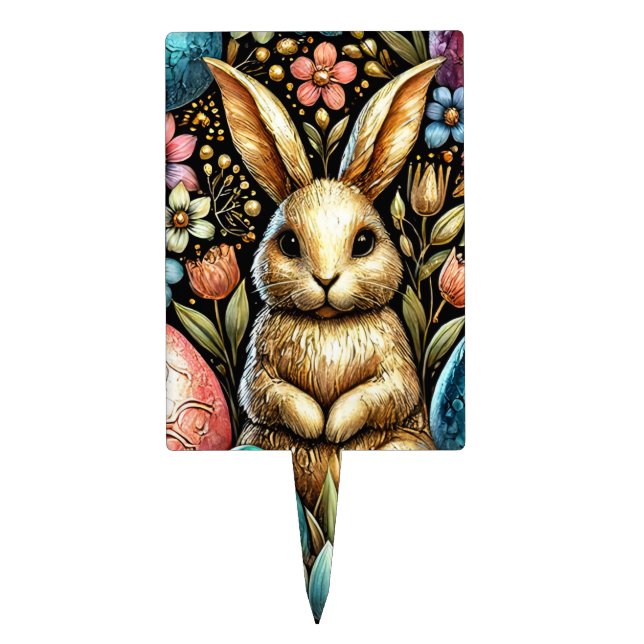 EASTER BUNNY ~ Cute ~ Cake Topper (Front)