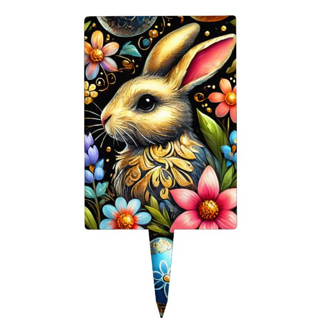 EASTER BUNNY ~ Cute ~ Cake Topper (Front)