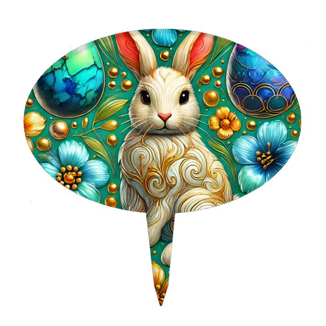 EASTER BUNNY ~ Cute ~ Cake Topper (Front)