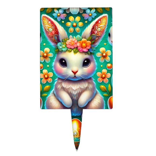 EASTER BUNNY ~ Cute ~ Cake Topper (Front)