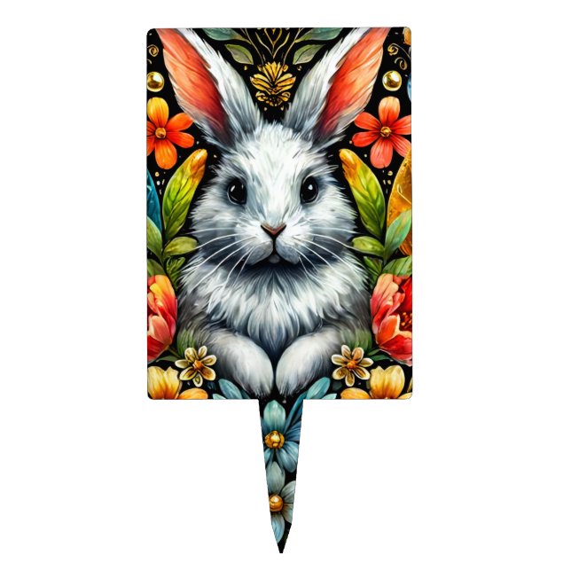 EASTER BUNNY ~ Cute ~ Cake Topper (Front)
