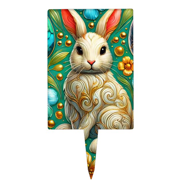 EASTER BUNNY ~ Cute ~ Cake Topper (Front)