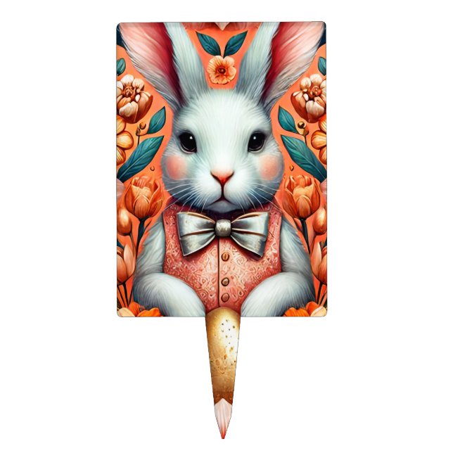 EASTER BUNNY ~ Cute ~ Cake Topper (Front)