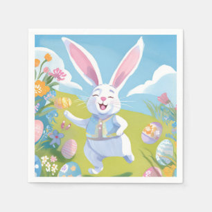 Easter Bunny   Cute Easter Pastel Wildflower Napkins