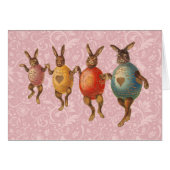 Easter Bunny Dancing Eggs Cards (Front Horizontal)