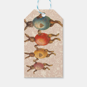 Easter Bunny Dancing Eggs Gift Tags