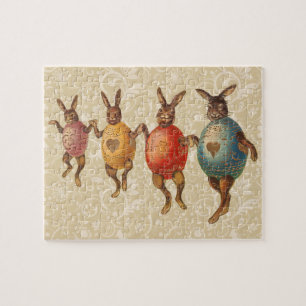 Easter Bunny Dancing Eggs Jigsaw Puzzle