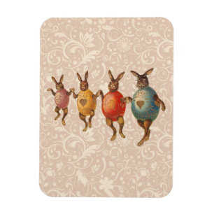 Easter Bunny Dancing Eggs Magnet