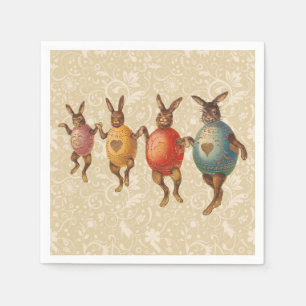 Easter Bunny Dancing Eggs Napkins