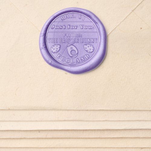 Easter Bunny Delivery Decorated Eggs  Wax Seal Sticker