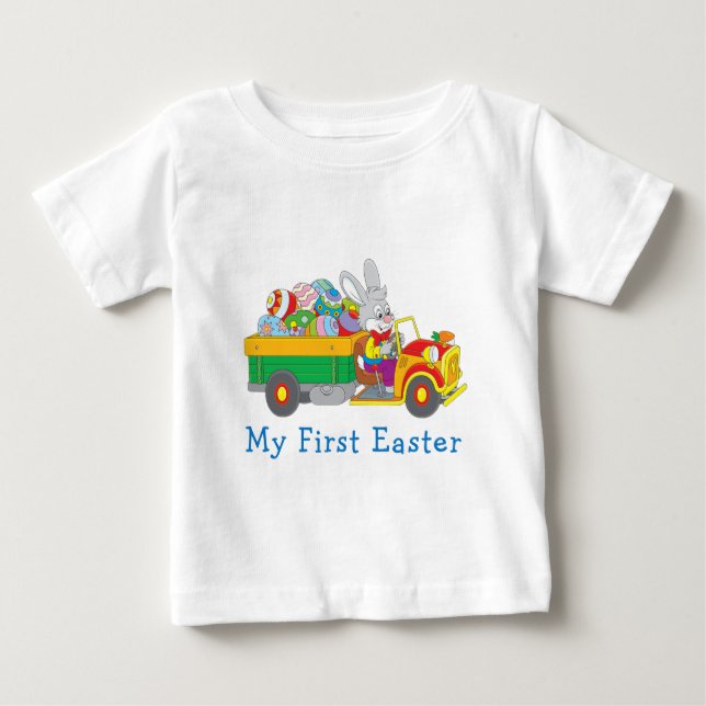 Easter Bunny Delivery Truck | My First Easter Baby T-Shirt (Front)
