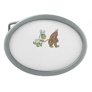Easter Bunny Dino Bigfoot Sasquatch Trex Men Boys  Belt Buckle