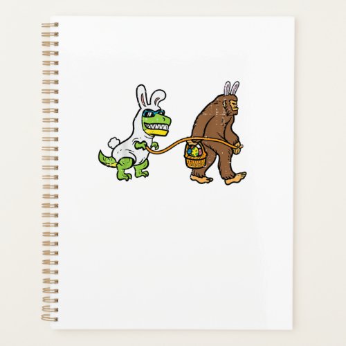 Easter Bunny Dino Bigfoot Sasquatch Trex Men Boys  Planner