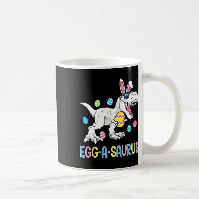Easter Bunny Dinosaur Egg A Saurus Trex Kids Boys  Coffee Mug (Right)